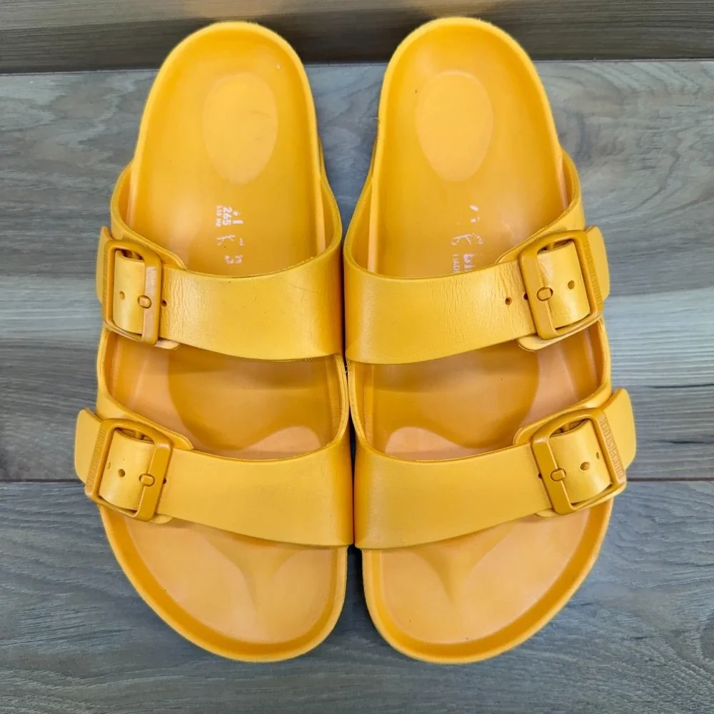 Birkenstock Arizona Eva Orange Sandals 10 W EU 41 Rubber Slide Travel Resort